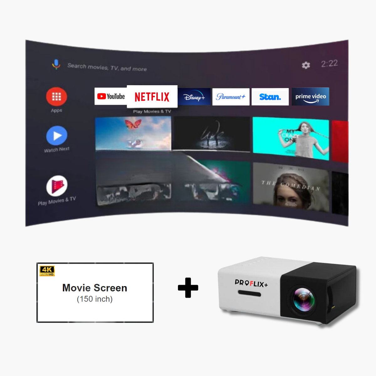 Proflix™ Pocket Projector + Movie Screen Bundle