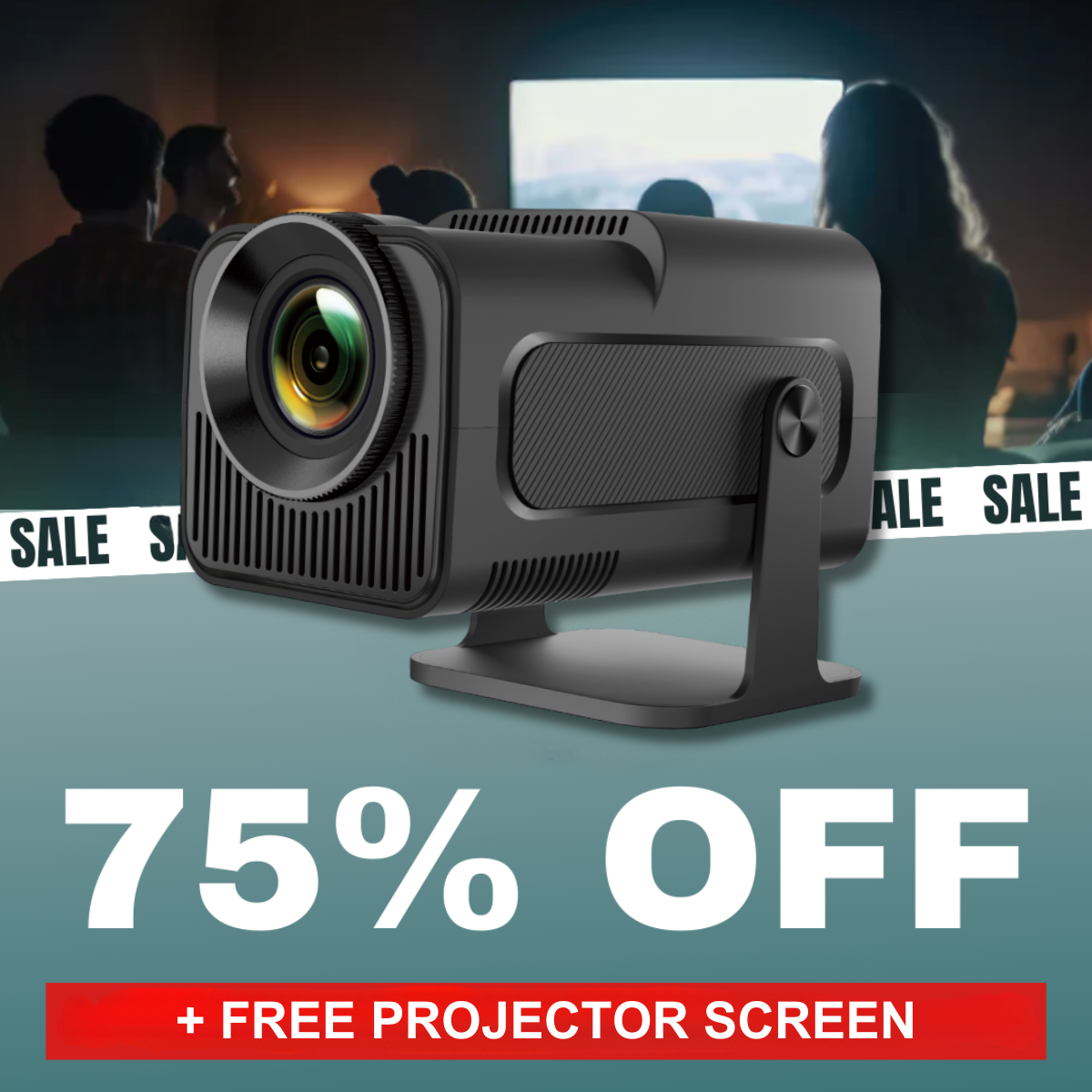 Proflix™ Spotlight Pro 4K HD + FREE Movie Screen